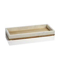 Singita Marble and Balsa Wood Bathroom Vanity Tray - Set of 4
