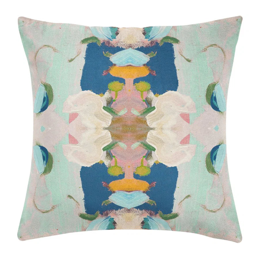 Whimsical Navy Garden Multicolour Decorative Pillow (4 Sizes Available)