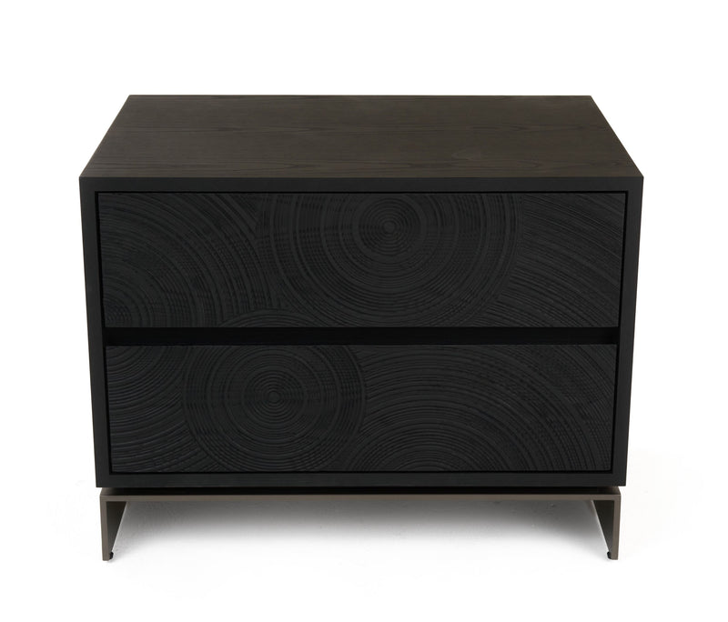 Benedict Modern Black Ash Nightstand