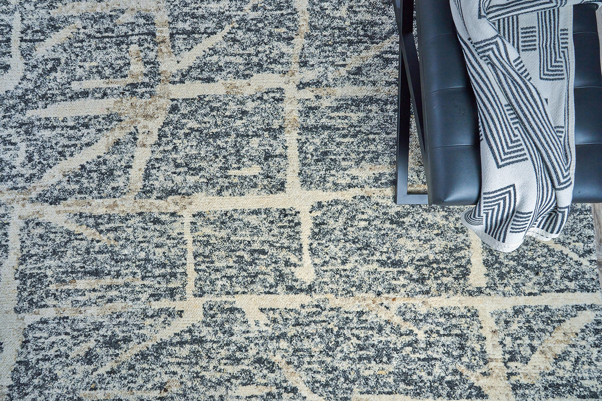 Montana Handmade Wool Grey/Ivory Area Rug - Elegance Collection