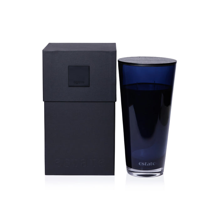 Estate Large Candle - 115 oz Navy Blue/Agave (Set 0f 2)
