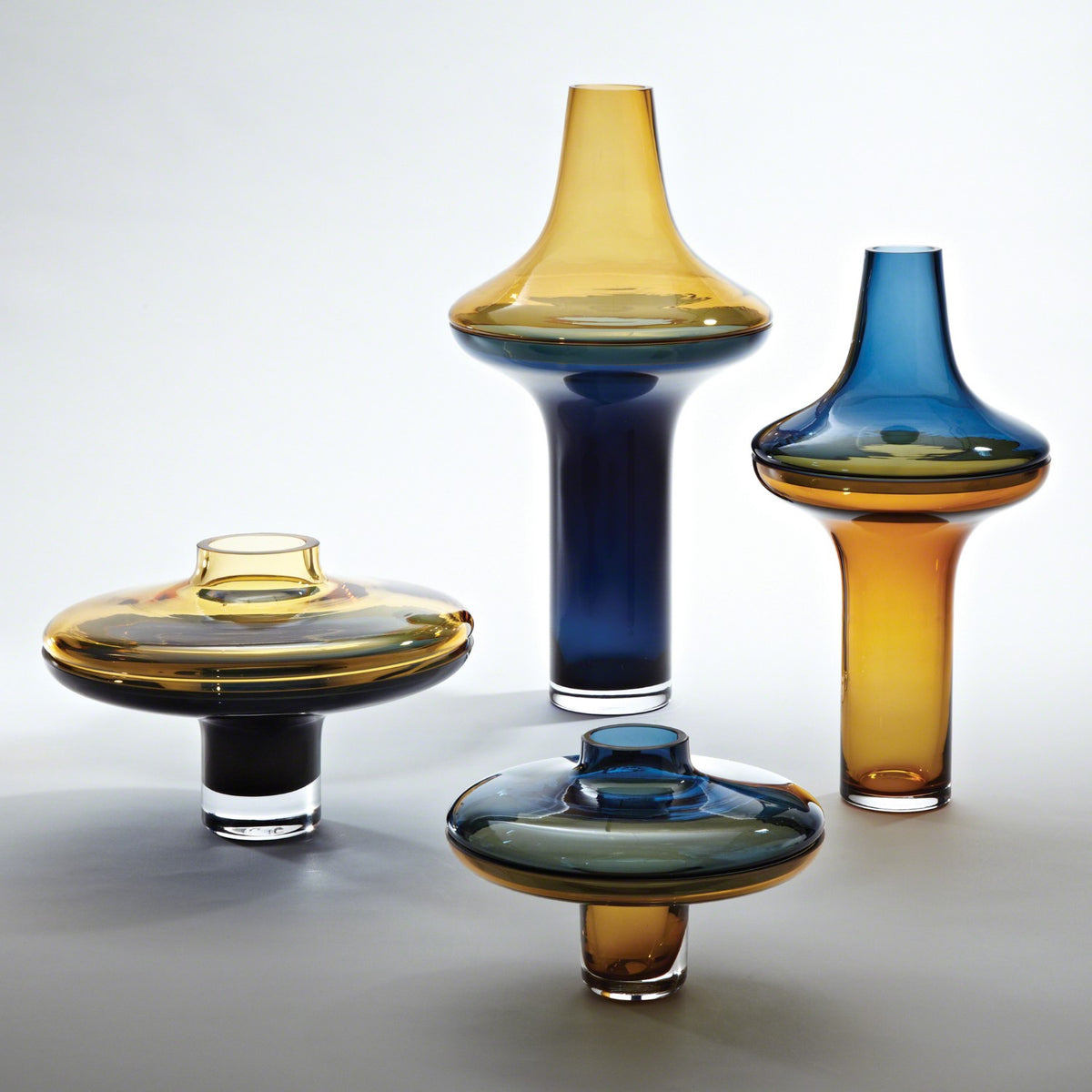 Lowell Amber/Cobalt Vase (4 Sizes Available)