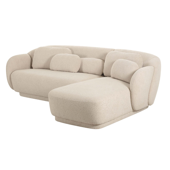 Covet Cream Boucle Sectional - RAF