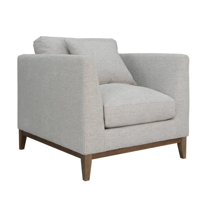Adryan Tweed Neutral Woven Accent Chair
