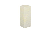 Onyx White Square Table Lamp