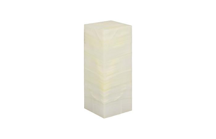 Onyx White Square Table Lamp