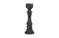 Chess Black Rook Cast Stone Sculpture (Indoor or Outdoor)
