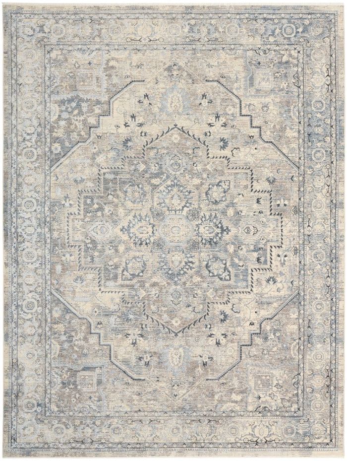 Delphine Ivory Blue Area Rug