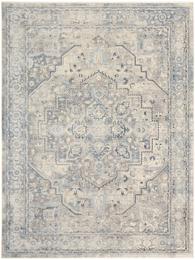 Delphine Ivory Blue Area Rug