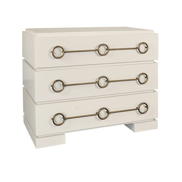 Blair 42" Matte Antique White Lacquer Chest/Cabinet