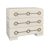 Blair 42" Matte Antique White Lacquer Chest/Cabinet