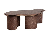 Isola 55" Faux Marble Concrete Indoor Outdoor Coffee Table