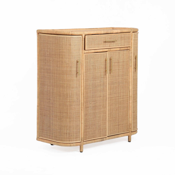 Elara Natural Rattan Bar Cabinet
