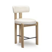 Ophelia Cream Performance Vegan Leather Counter Stool