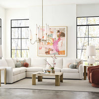 Loreta Snow White Luxe Sectional Sofa