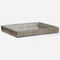 Ribbed Silver Leaf Tray