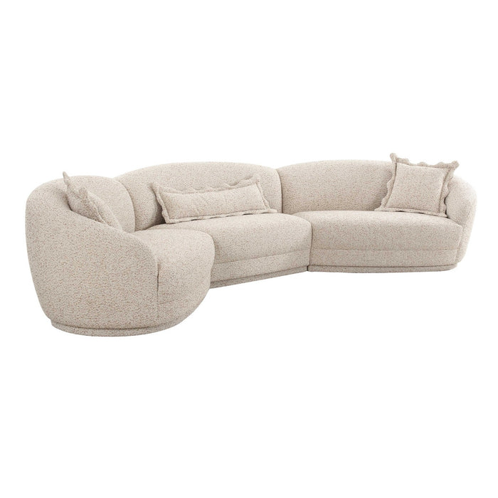 Marion Two-Tone Textured Boucle 6 Person Sectional