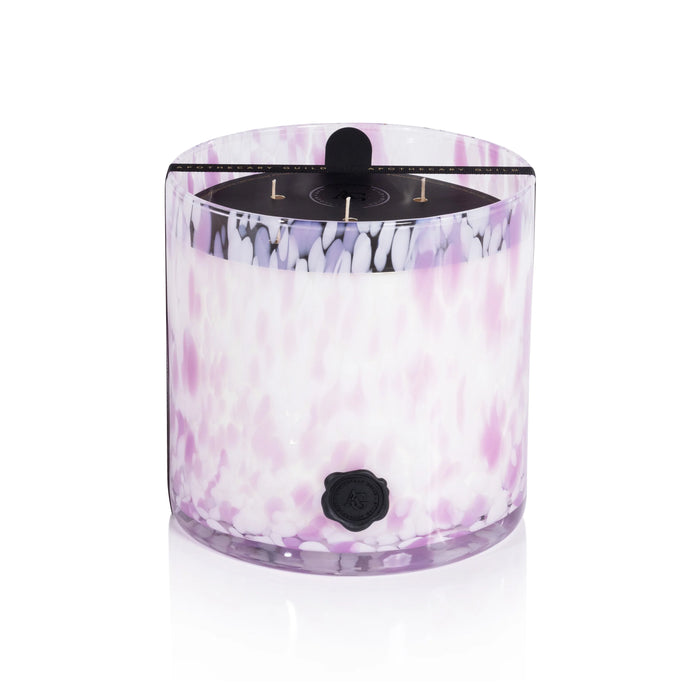 Opal Glass Five-Wick Candle Jar White & Lilac/Elderflower Gin (Set of 2)