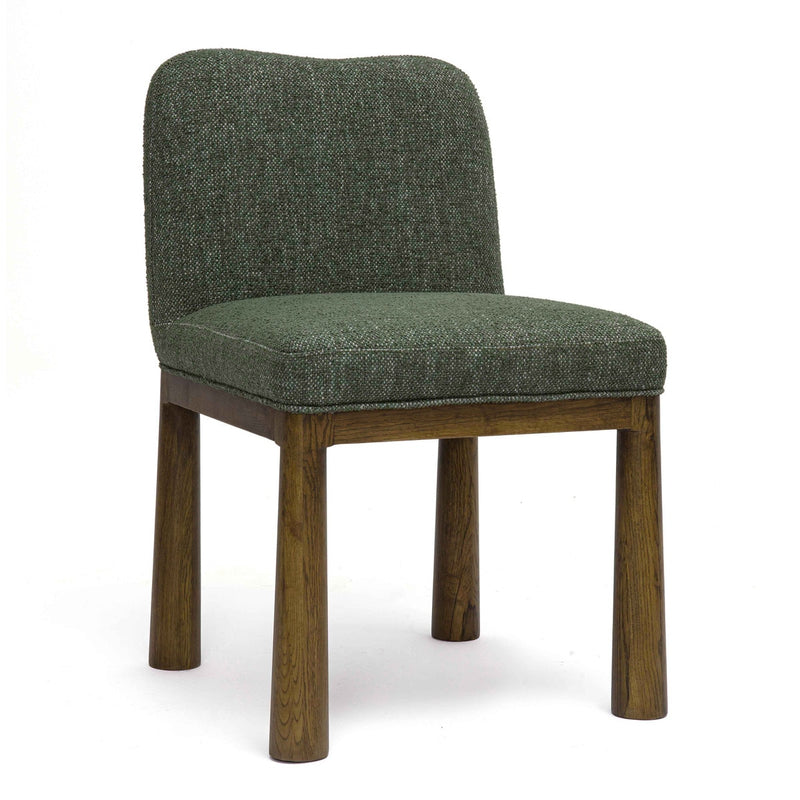 Tiara Forest Green Performance Basketweave Fabric Dining Chair