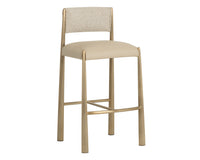 Bayard Oatmeal & Antique Brass Bar Stool