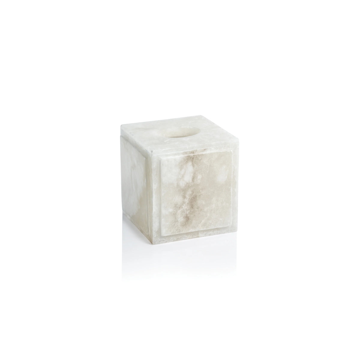 Côte d'Azur Alabaster Tissue Box - Set of 2