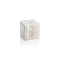 Côte d'Azur Alabaster Tissue Box - Set of 2