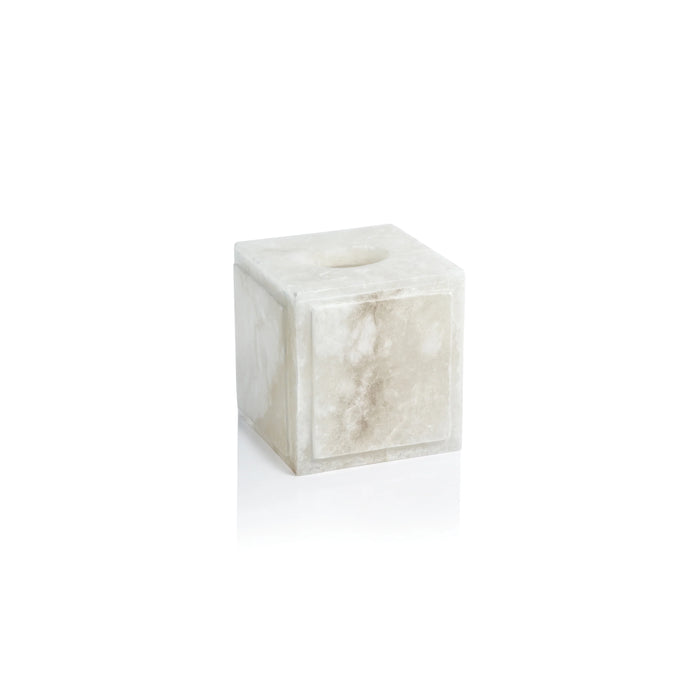 Côte d'Azur Alabaster Tissue Box - Set of 2
