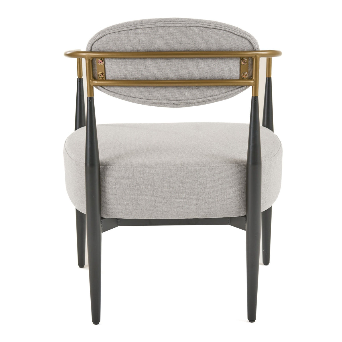 Carnaby Modern Light Grey & Gold Accent Chair
