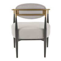 Carnaby Modern Light Grey & Gold Accent Chair