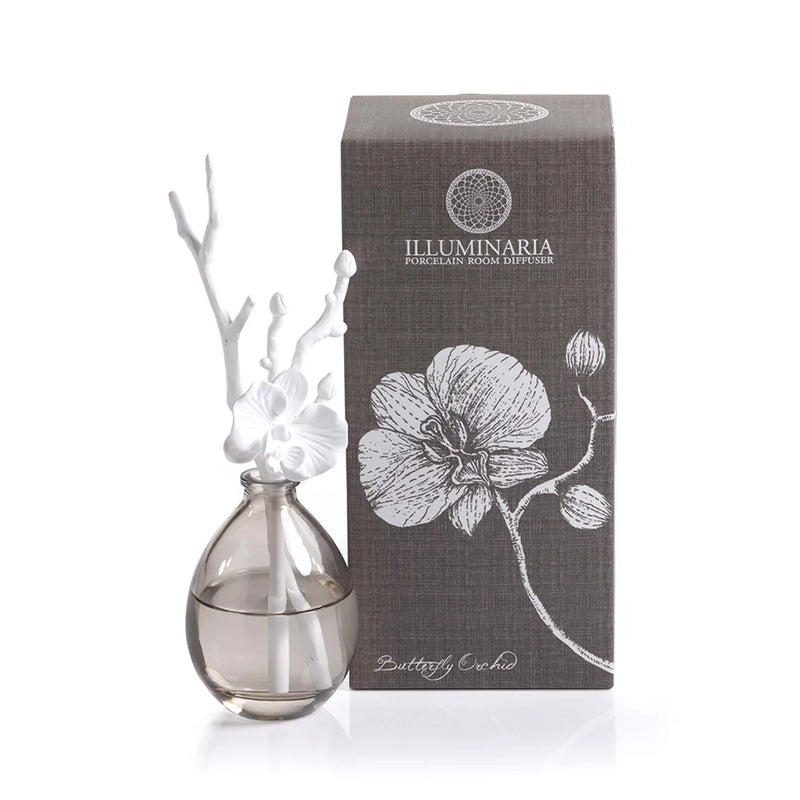 Illuminaria Butterfly Orchid Scented Porcelain Branch Diffuser (Set of 6)