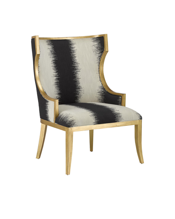 Garson Gold & Fresh Fine Linen Accent Chair