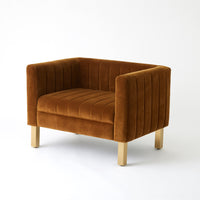 Perfectly Timeless Cognac Velvet Chair