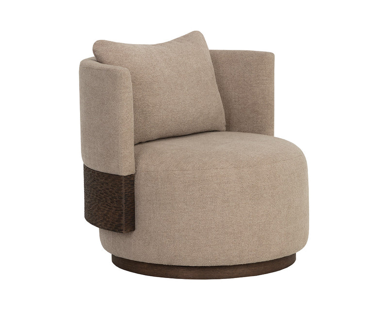 Bastille Sandbank Upholstered Swivel Accent Chair