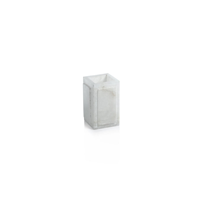 Côte d'Azur Alabaster Brush and Comb Holder - Set of 4