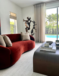 Emilee 84" Paprika Velvet Sofa