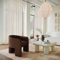 Gattara Chocolate Brown Performance Boucle Accent Chair