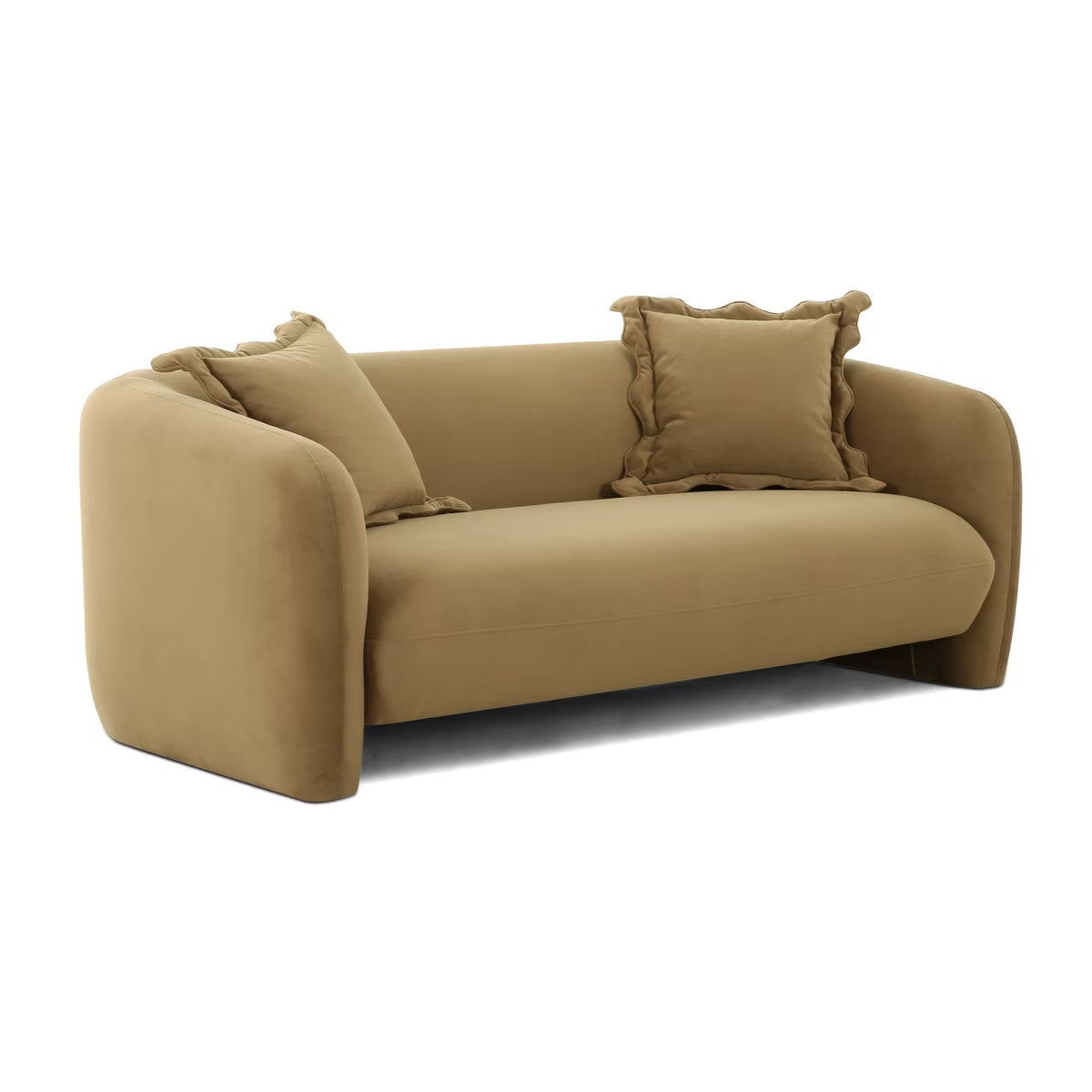 Lou Cafe Au Lait Performance Velvet Loveseat