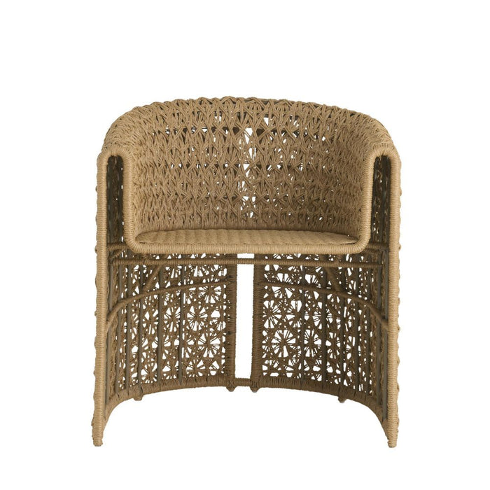 Iggy Tan Crisscross Rattan Outdoor Chair
