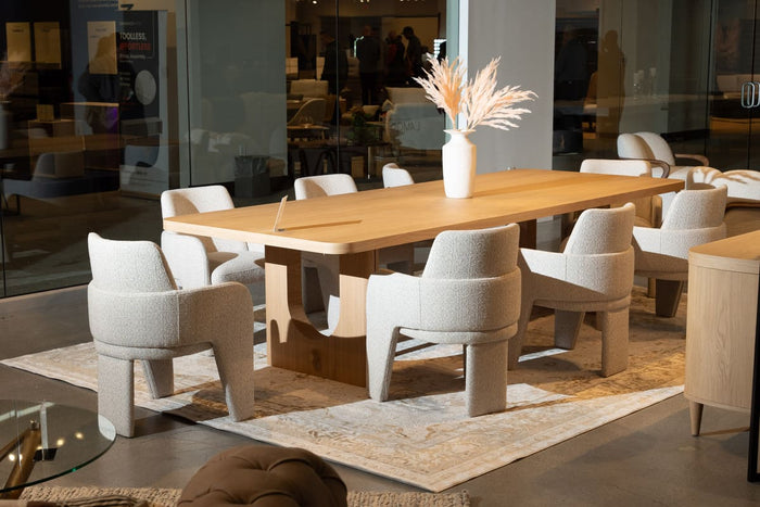 Claude Modern Beige Fabric Dining Chair