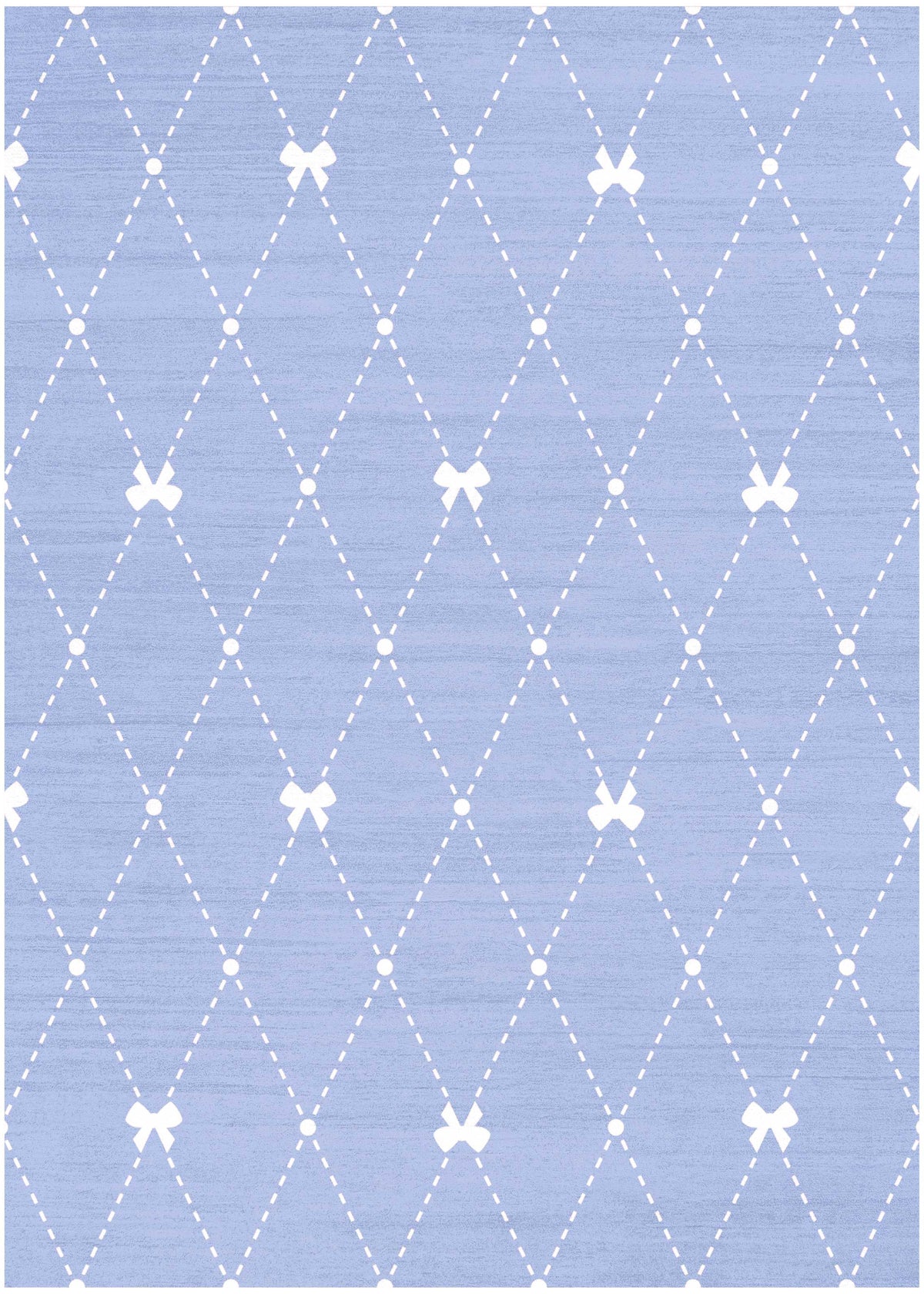 Bows Blue & White Area Rug
