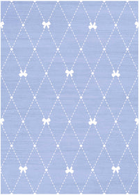 Bows Blue & White Area Rug
