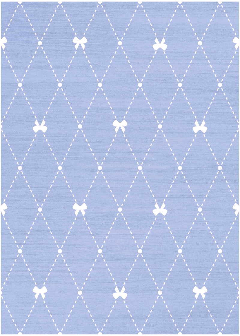 Bows Blue & White Area Rug