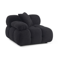 Vogue Black Vegan Shearling Modular Corner Chair