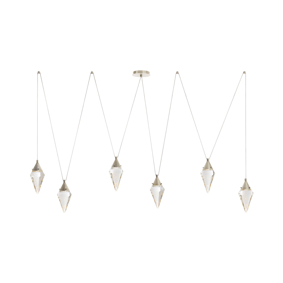 Berkley 82" Crystal & Vintage Silver Multi-Drop Chandelier