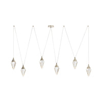 Berkley 82" Crystal & Vintage Silver Multi-Drop Chandelier