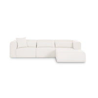 Tereasa 3-Piece Cream Performance Chenille Modular Sectional (RAF & LAF)