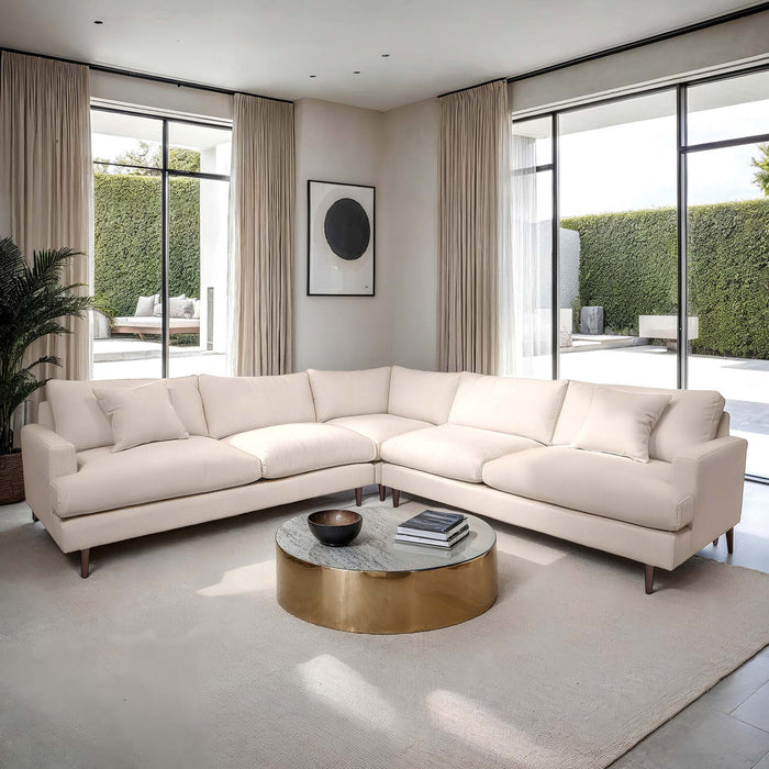 Bronia 111" Beach Alabaster Sectional Sofa