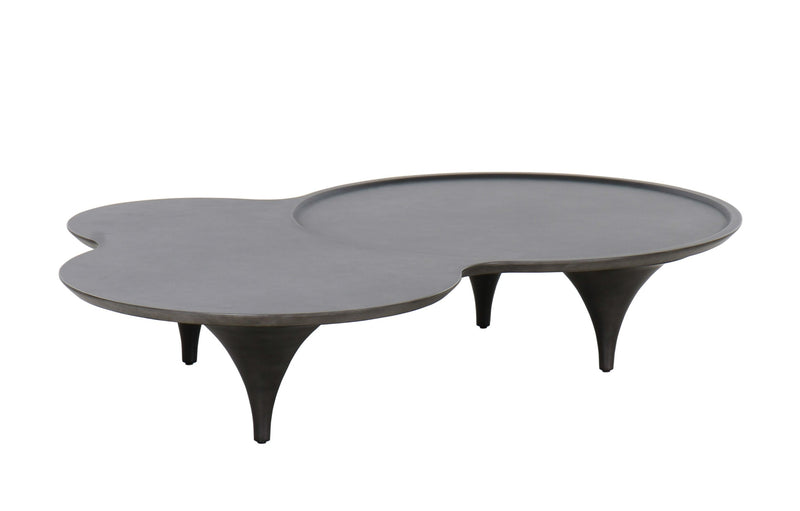 Tisha Modern Free Form Dark Ash Coffee Table