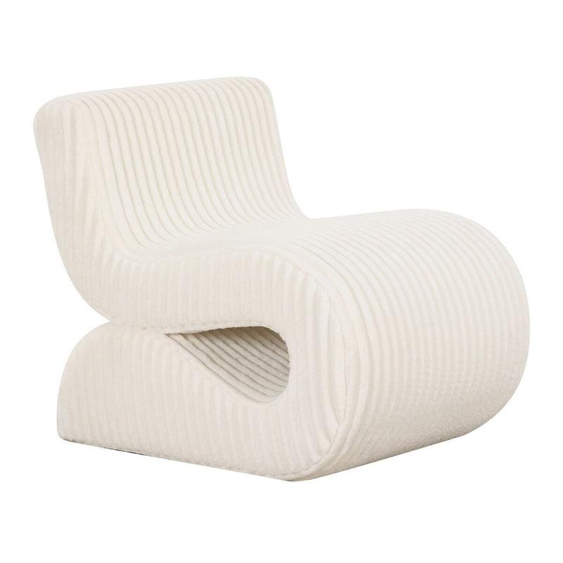 Selene Cream Oversized Corduroy Accent Chair