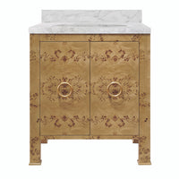 Constance 30.5"" Burl Wood Bath Vanity